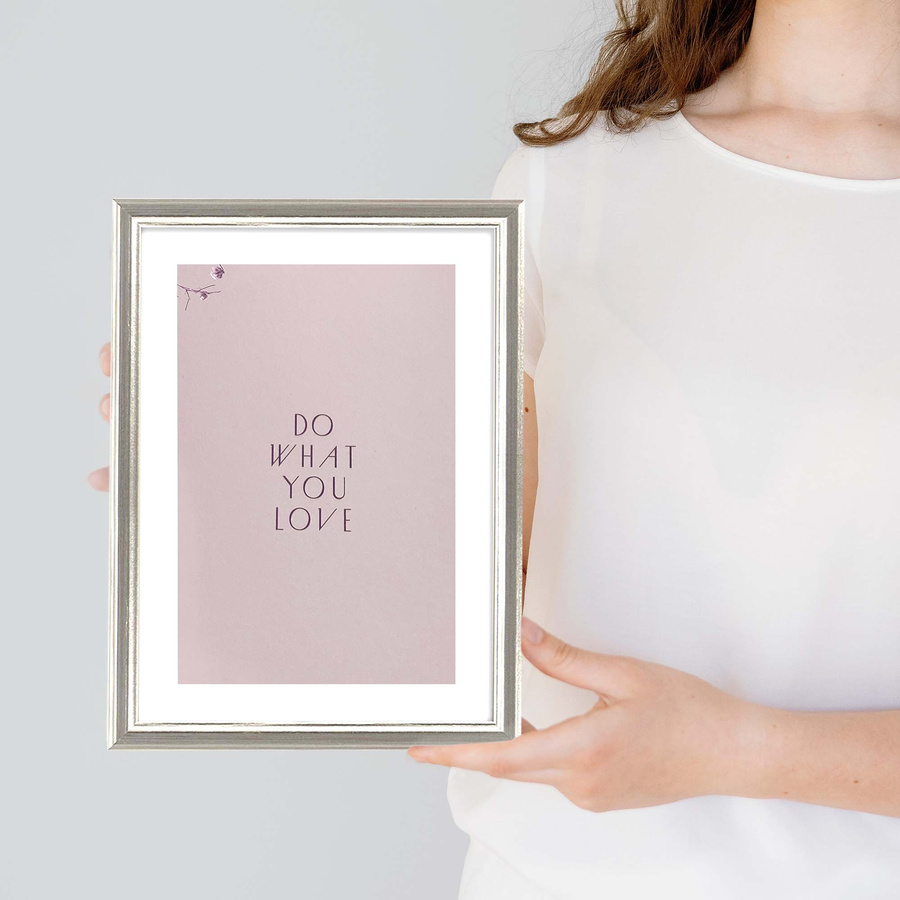 Ramka drewniana PRESTO 1859, szlachetna fotoramka na zdjęcia, plakaty lub rysunki - kolor srebrny