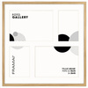 Foto galeria 40x40 cm na 4 zdjęcia o wymiarach 10x15 cm i 15x21 cm w dębowym kolorze