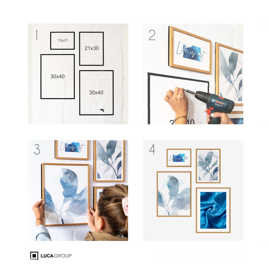 Zestaw brązowych ramek galeria HIT 4 GF0003