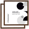 Brązowa ramka na zdjęcia w rozmiarze 40x40 cm