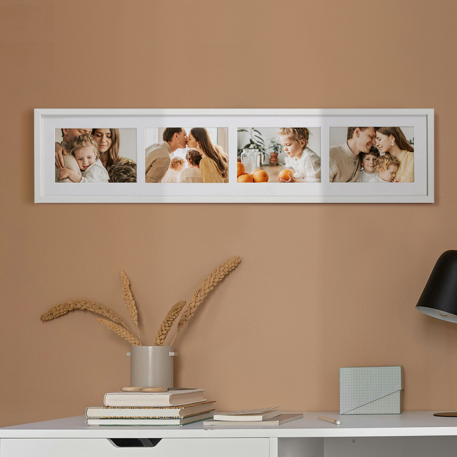 Ramka drewniana galeria passe-partout White 18x86 - kolor biały