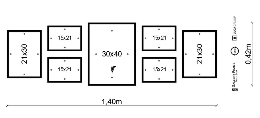 Zestaw ramek PINIA 3 GF0017 - galeria ramek na 7 zdjęć