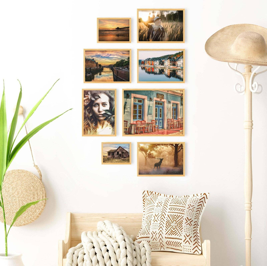 Zestaw naturalnych ramek galeria Pinia 0 GF0009