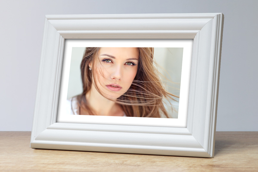 Ramka drewniana BARI 2779, szlachetna i trwała fotoramka na zdjęcia, plakaty lub obrazy - kolor biały