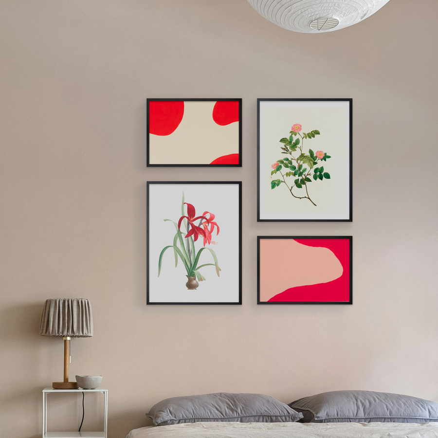 Galeria ścienna PINIA 2 GF0003. Zestaw czarnych ramek na ścianę