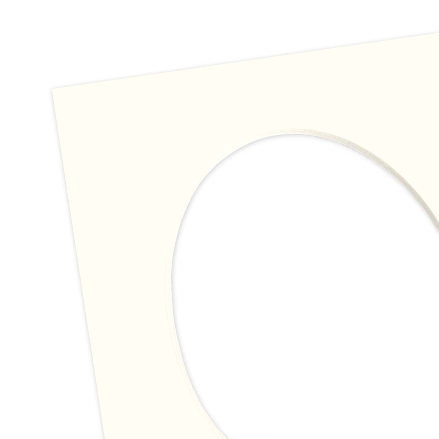 Passe partout 18x24 (13x18) BIAŁY OWAL OFF WHITE LUCA Q5104