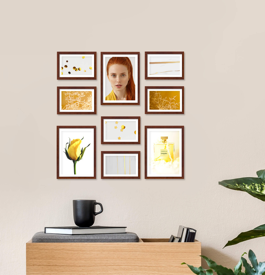 Zestaw ramek PINIA 3 GF0027 - galeria ramek na 9 zdjęć