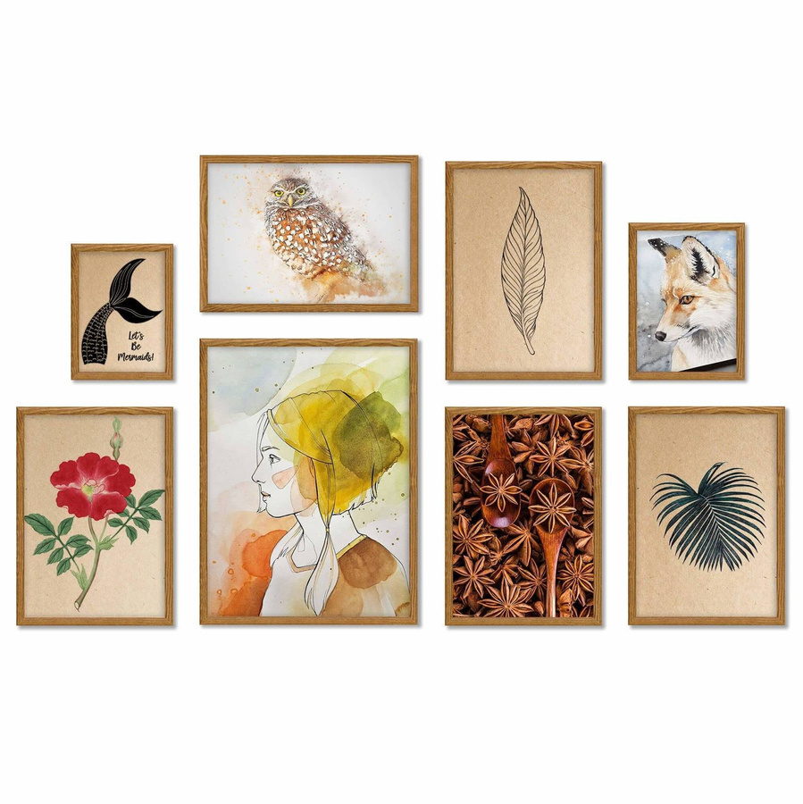 Zestaw dębowych ramek galeria HIT 33 GF0009