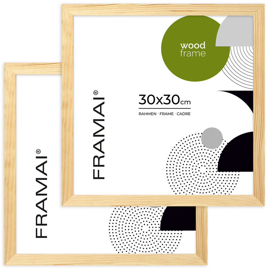 Ramka z drewna surowego na zdjęcia RAW 30x30 cm
