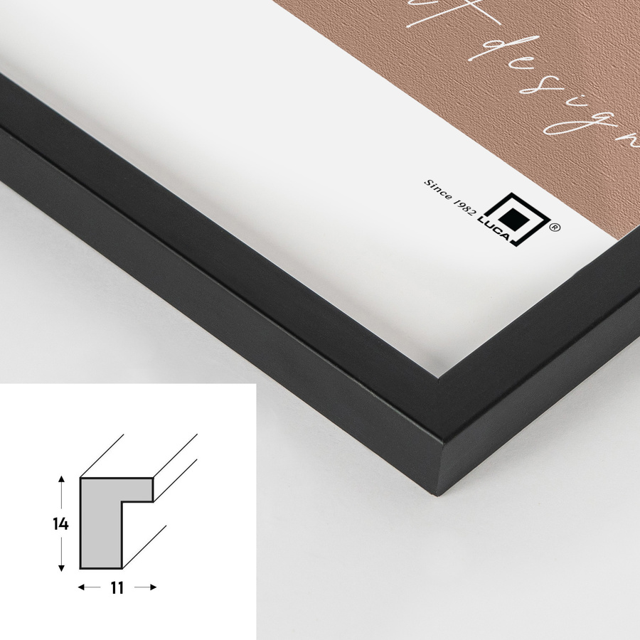 Galeria ścienna PINIA 2 GF0002. Zestaw czarnych ramek na ścianę