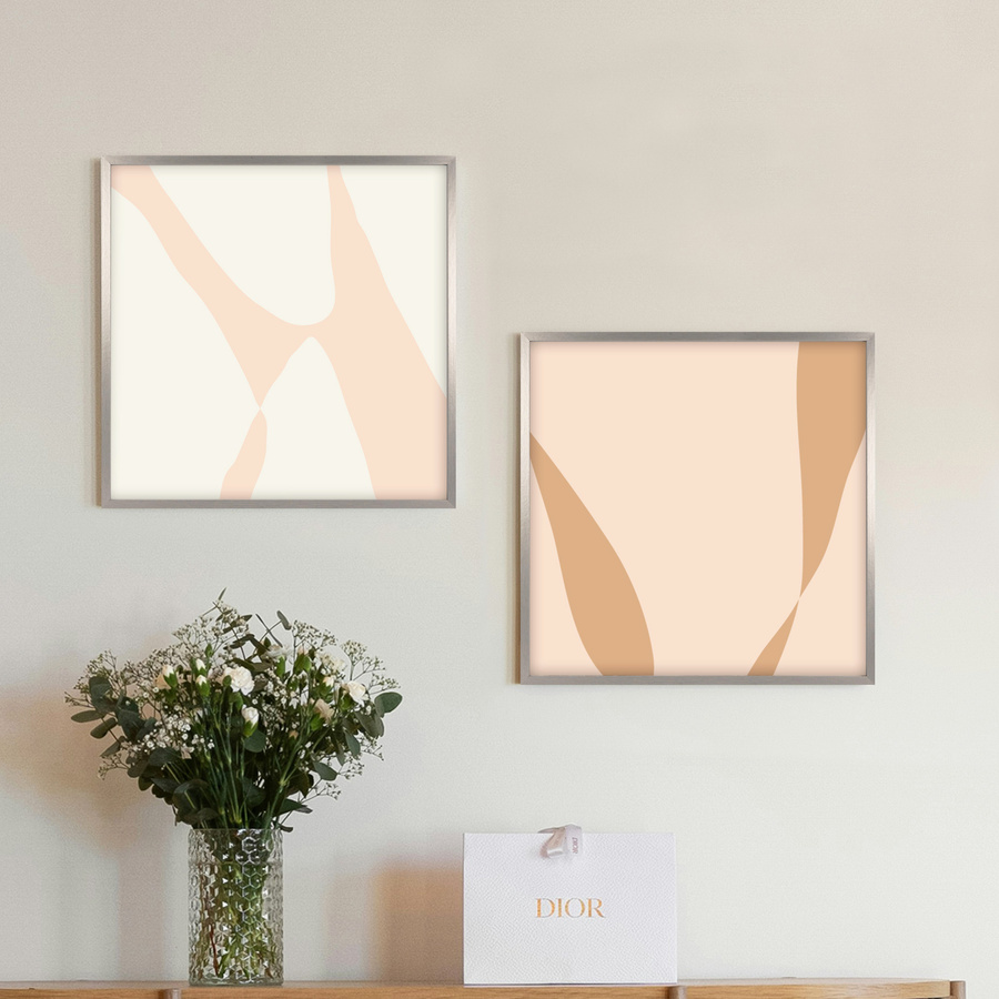 Srebrna ramka na zdjęcia w rozmiarze 50x50 cm