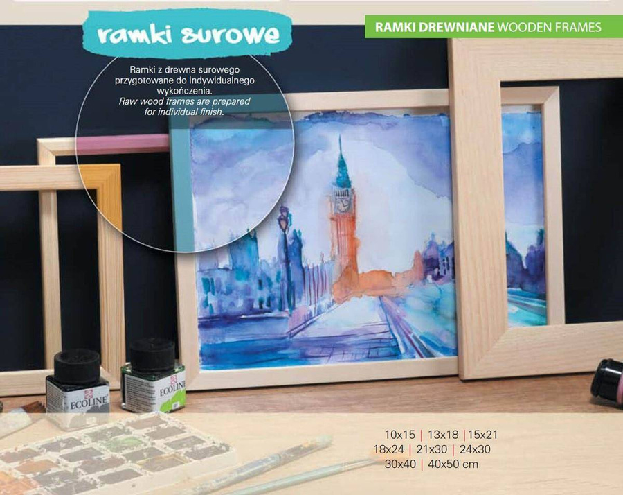 Ramka z drewna surowego CRUDO 1703, prosta i naturalna fotoramka na zdjęcia, plakaty lub rysunki