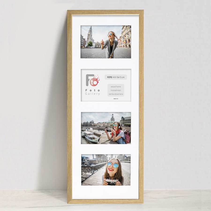 Ramka drewniana galeria passe-partout Natural 20x55 - kolor naturalne drewno