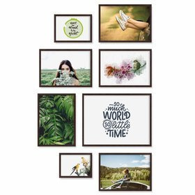 Zestaw brązowych ramek galeria Pinia 4 GF0009