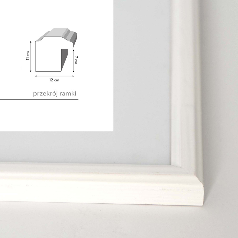 Galeria ścienna PRESTO 1 GF0001. Zestaw białych ramek na ścianę