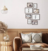 Galeria ścienna PINIA 4 GF0007. Zestaw brązowych ramek na ścianę