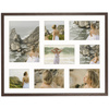 Foto galeria 40x50 cm na 8 zdjęć o wymiarach 10x10 cm 10x15 cm 15x21 cm brązowa