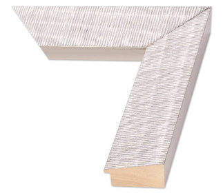 Rama do obrazów, zdjęć, plakatów oraz luster na wymiar LUCA #824. Nowoczesna szeroka, drewniana oprawa - kolor srebrny