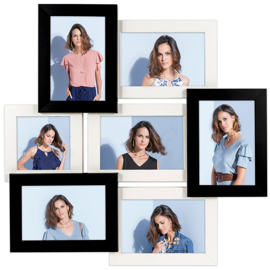 Multirama czarno-biała MULTI HEN 1-2 na 7 zdjęć ramka na zdjęcia