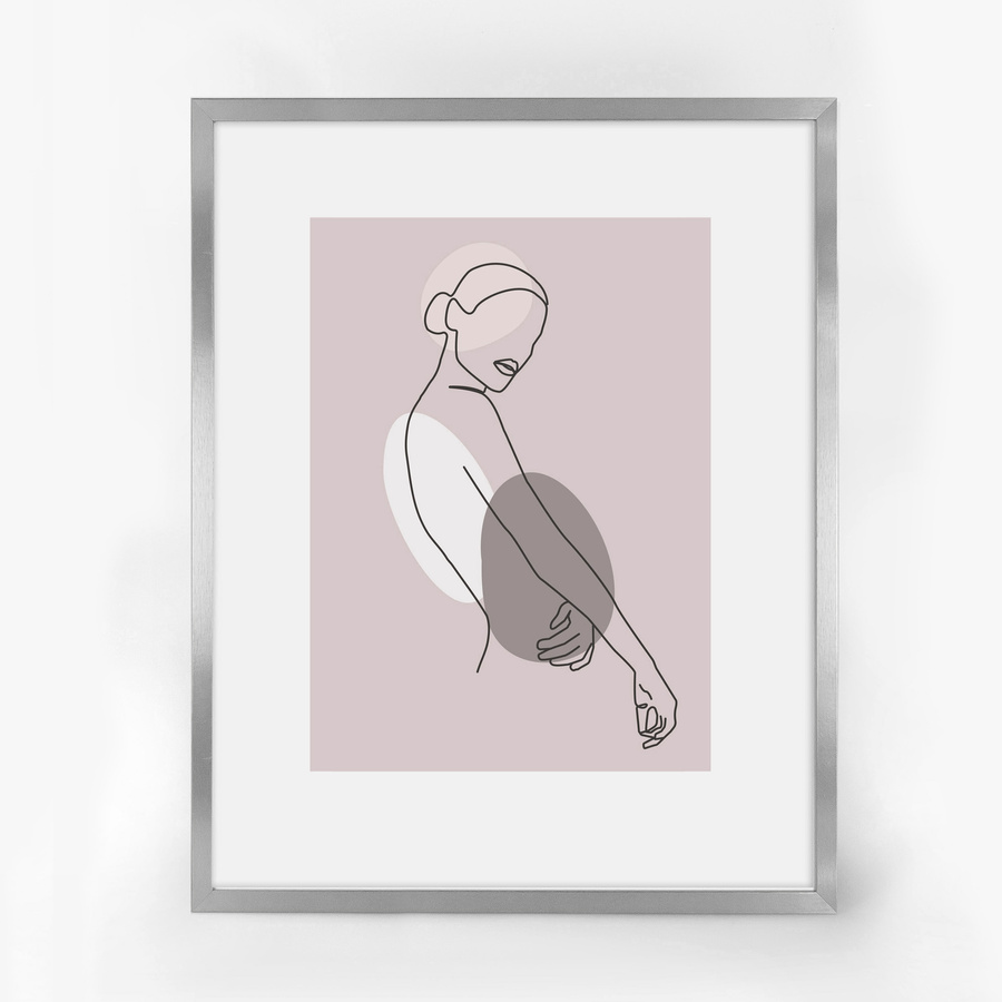 Srebrna ramka HEN S 40x50 cm