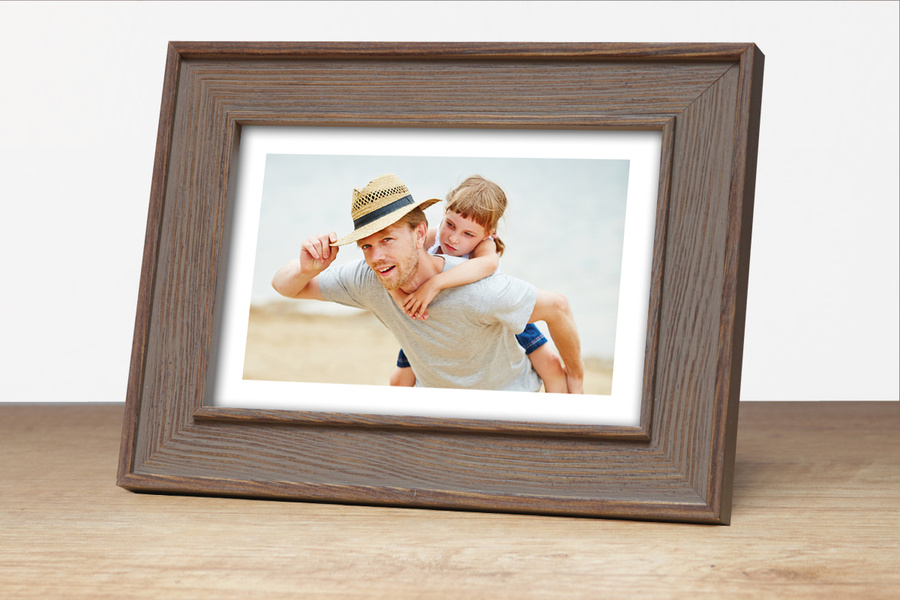 Ramka drewniana MARE 2057, fotoramka na zdjęcia, plakaty lub obrazy - kolor szary, przetarcia