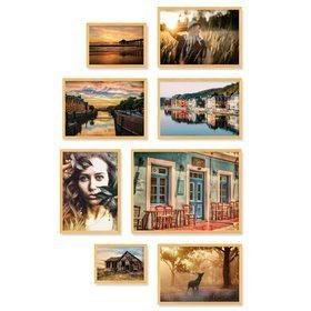 Zestaw naturalnych ramek galeria Pinia 0 GF0009