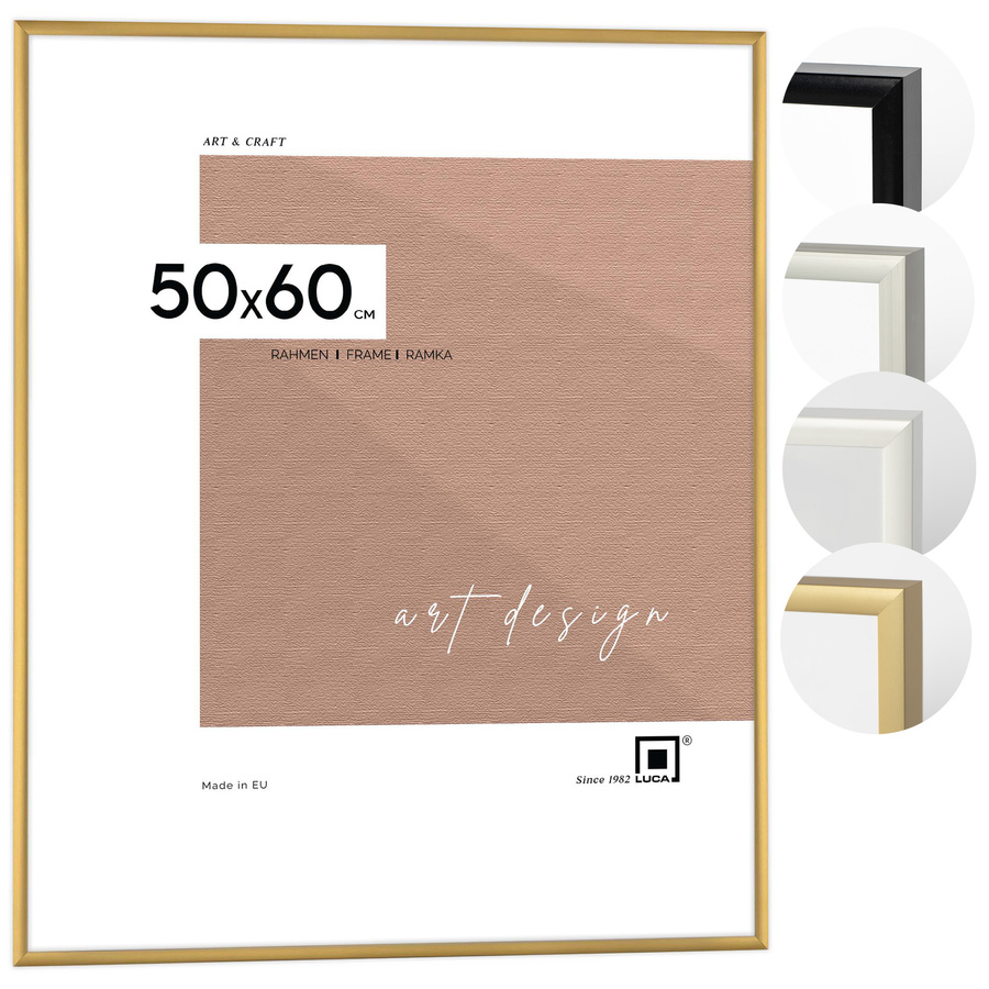 Ramka aluminiowa ROYALL Złota 50x60 cm