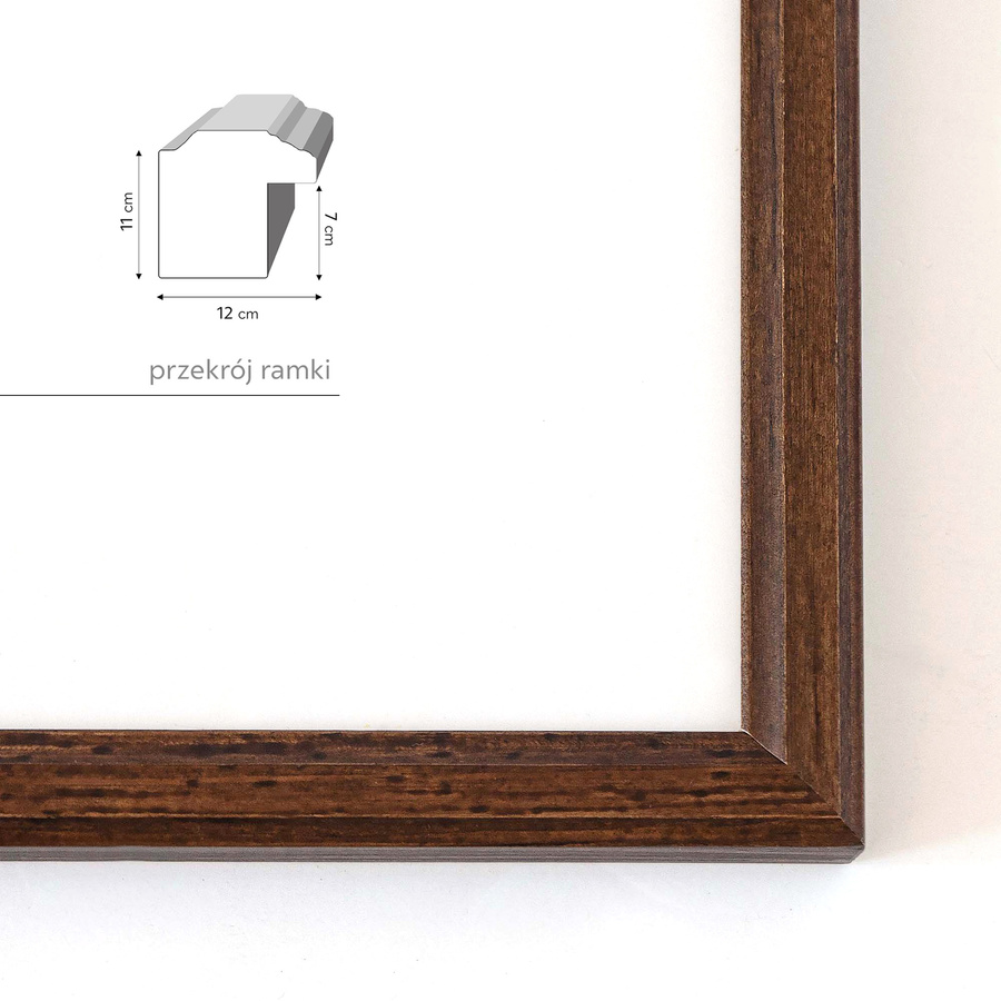 Galeria ścienna PRESTO 4 GF0001. Zestaw brązowych ramek na ścianę