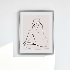 Srebrna ramka HEN S 40x50 cm