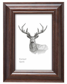 Ramka drewniana VIESTE 2075, szlachetna i trwała fotoramka na zdjęcia, plakaty lub obrazy - kolor brązowy