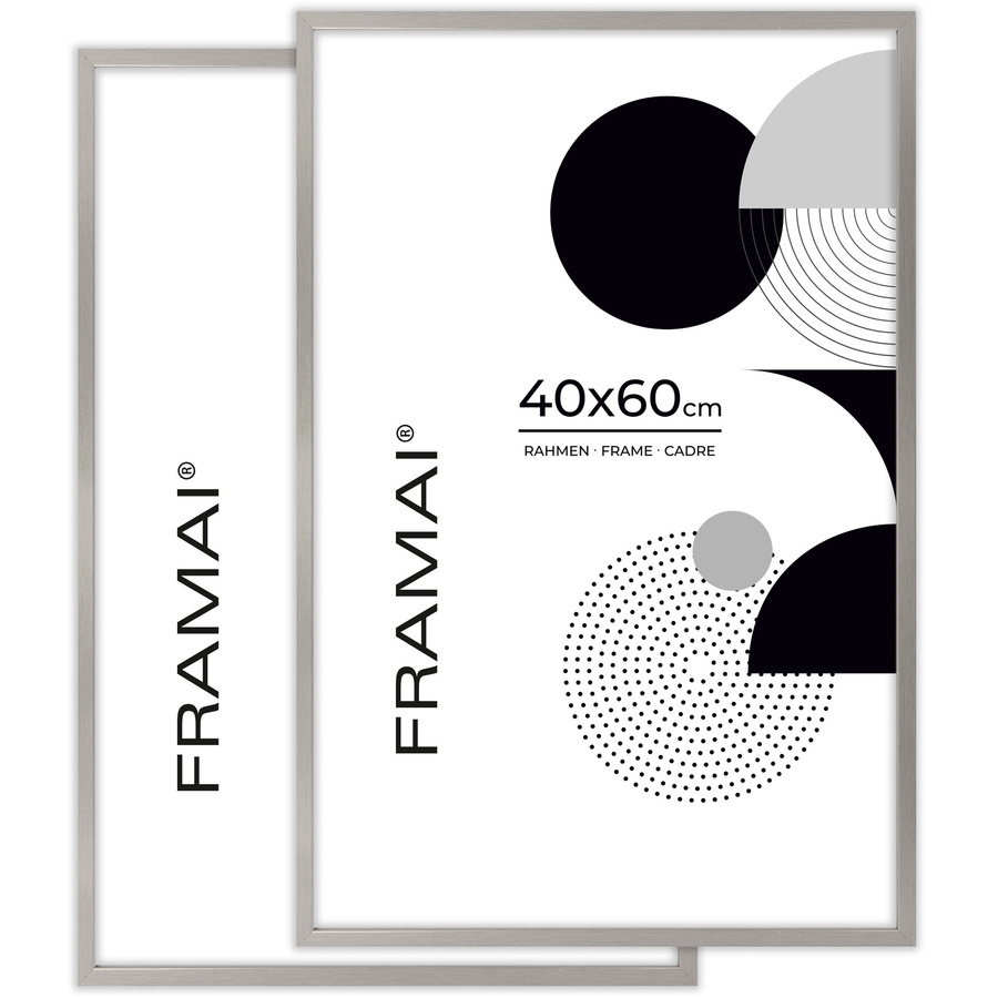 Srebrna ramka na zdjęcia w rozmiarze 40x60 cm