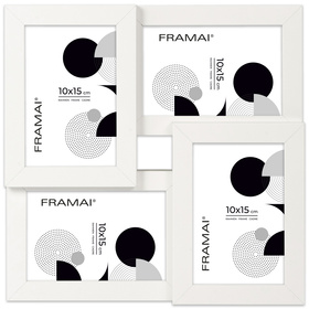 Multirama HEN WHITE zestaw ramek 4 X 10x15 cm czarna