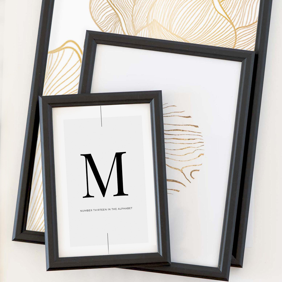 Zestaw ramek drewnianych PRESTO 2845 PAK 5 szt. - kolor czarny