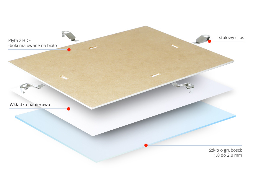 Antyrama ze szkłem 20x30 cm