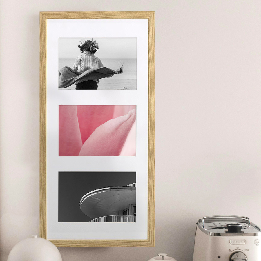 Ramka drewniana galeria passe-partout Natural 20x42 - kolor naturalne drewno