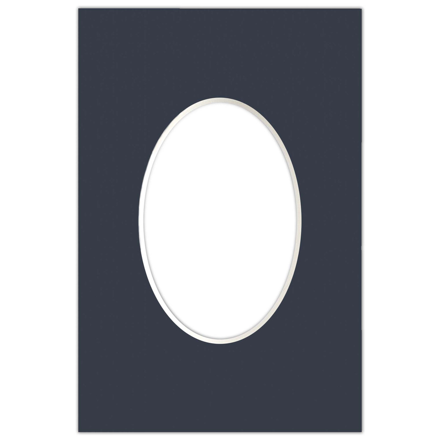Passe partout 10x15 (6x9) OWAL GRANATOWE NAVY - LUCA Q5403