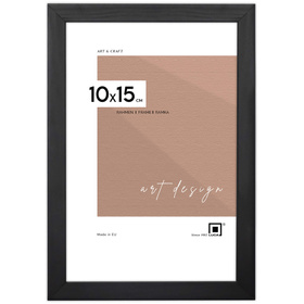 Ramka drewniana PINIA 3328, płaska fotoramka na zdjęcia, plakaty lub rysunki - kolor czarny