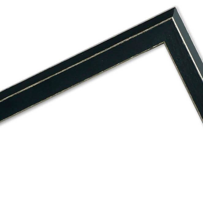 Ramka drewniana MARINA 2800, nowoczesna fotoramka na zdjęcia, plakaty lub rysunki - kolor czarny, przetarcia