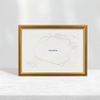Ramka drewniana PRESTO 1858, szlachetna fotoramka na zdjęcia, plakaty lub rysunki - kolor złoty