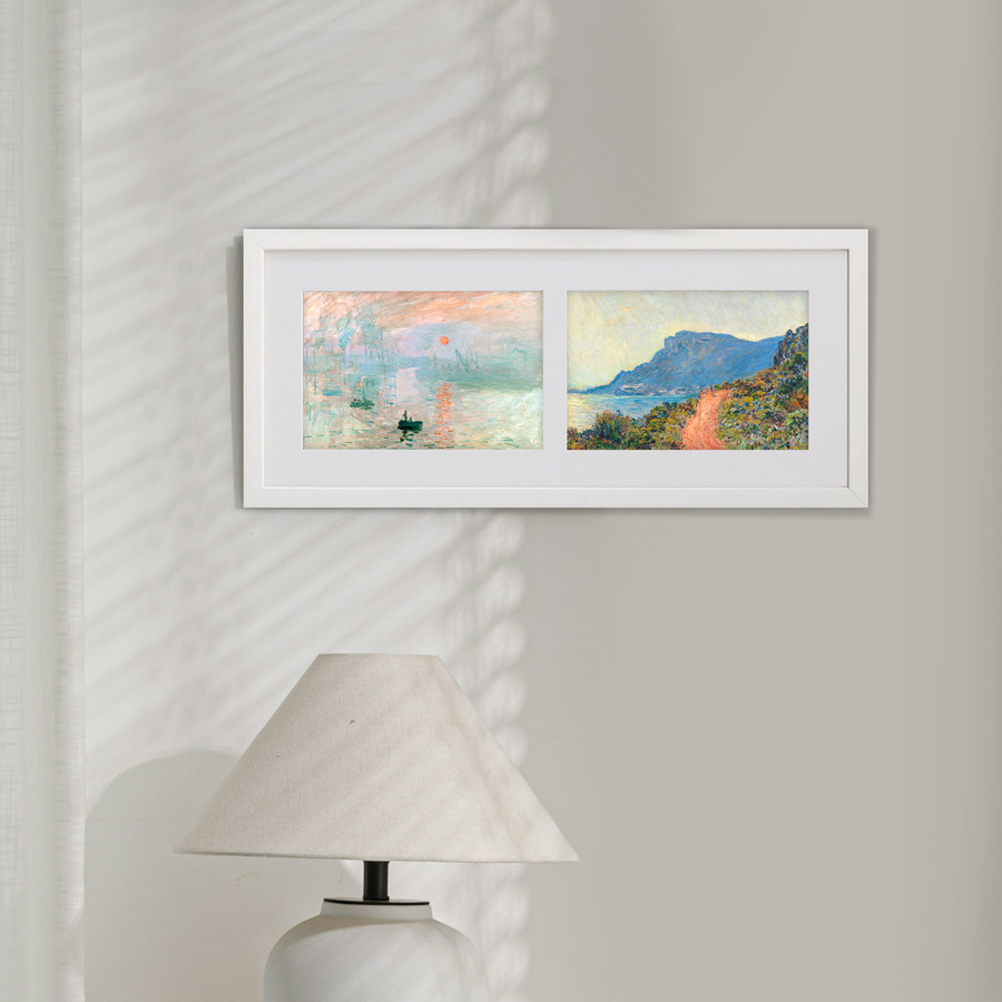 Ramka drewniana galeria passe-partout White 15x36 - kolor biały