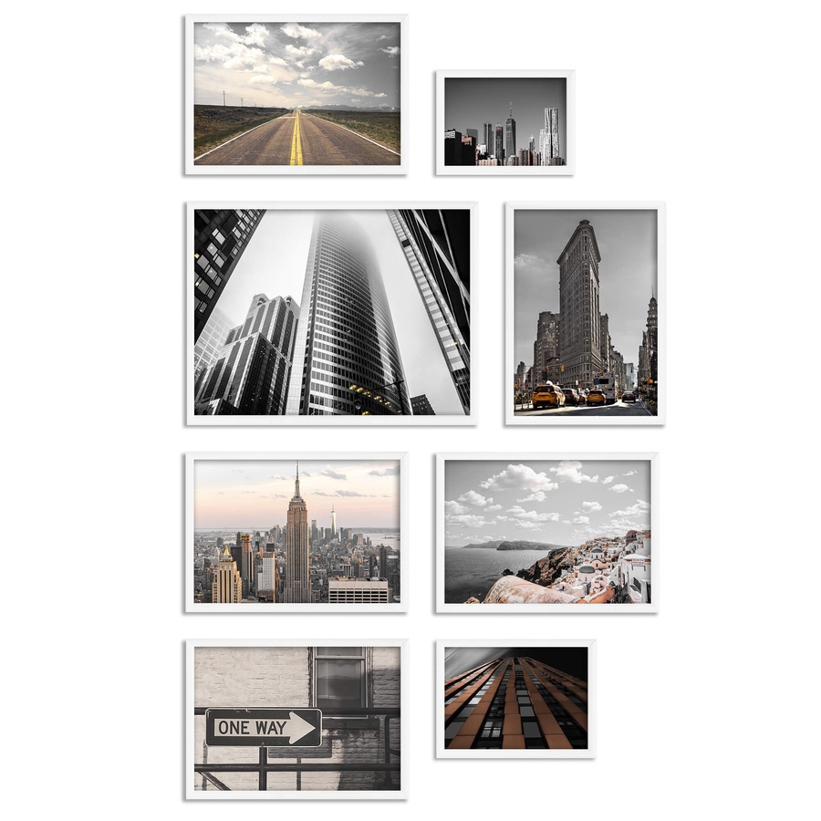 Zestaw białych ramek galeria HIT 01 GF0009-CORNER