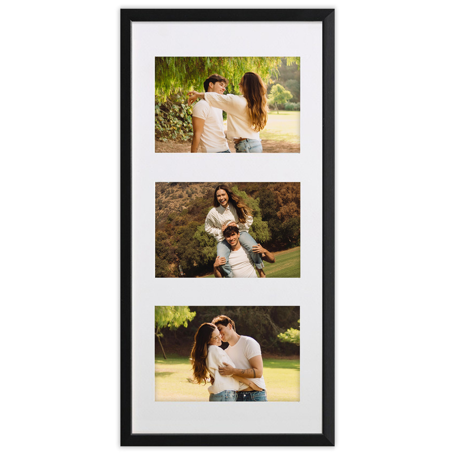 Ramka drewniana galeria passe-partout Black 23x50 - kolor czarny