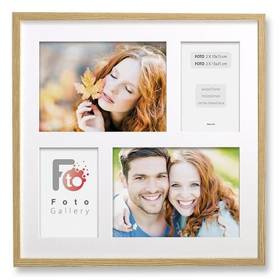 Ramka drewniana galeria passe-partout Natural 39x39 - kolor naturalne drewno