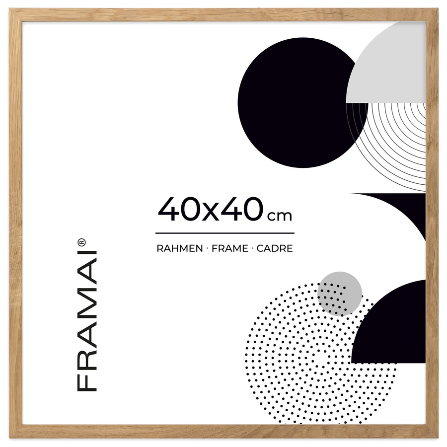 Dębowa ramka na zdjęcia w rozmiarze 40x40 cm