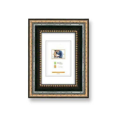 Ramka drewniana PATERNO 2124, ozdobna fotoramka na zdjęcia, plakaty lub obrazy - kolor czarny, złocenia