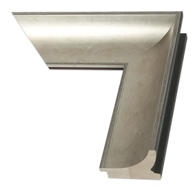 Rama do obrazów, luster, zdjęć na wymiar LUCA #2401. Klasyczna szeroka drewniana oprawa - holkiel kolor srebro szampańskie