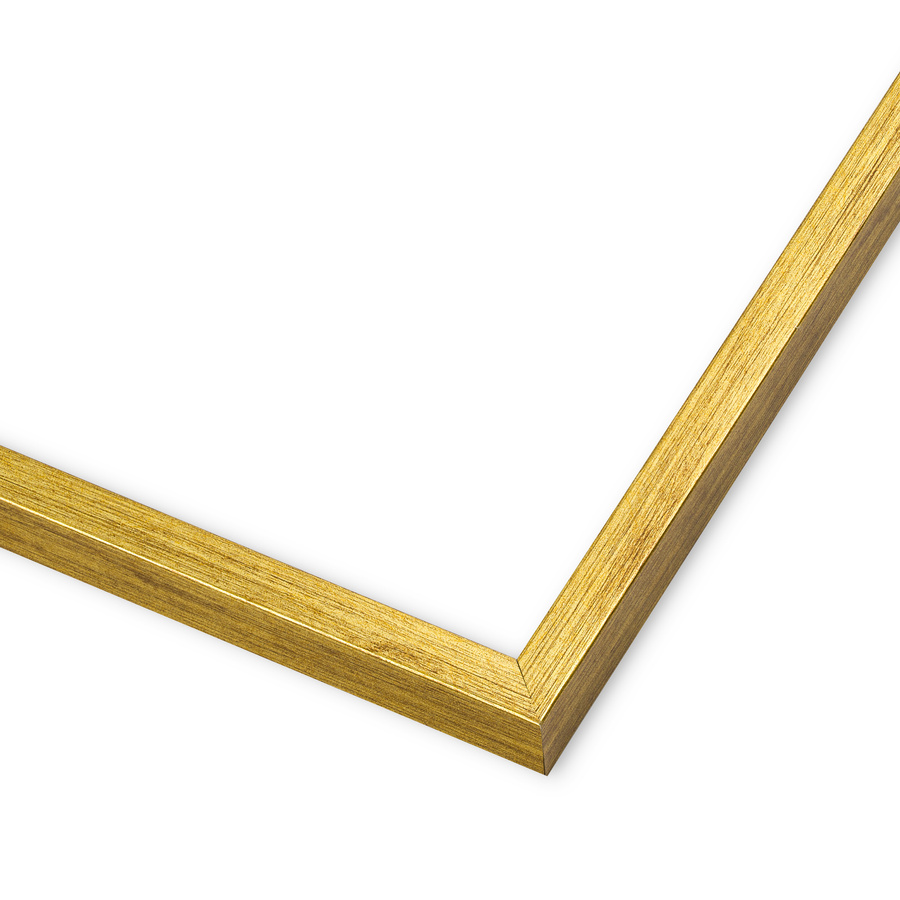 Ramka na zdjęcia, rysunki, plakaty na wymiar LUCA #2820. Nowoczesna, prosta drewniana oprawa - kolor złoty przecier