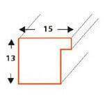 Multirama drewniana Natural 72, zestaw ramek 1 X 10x10 cm, 6 X 10x15 cm - naturalna