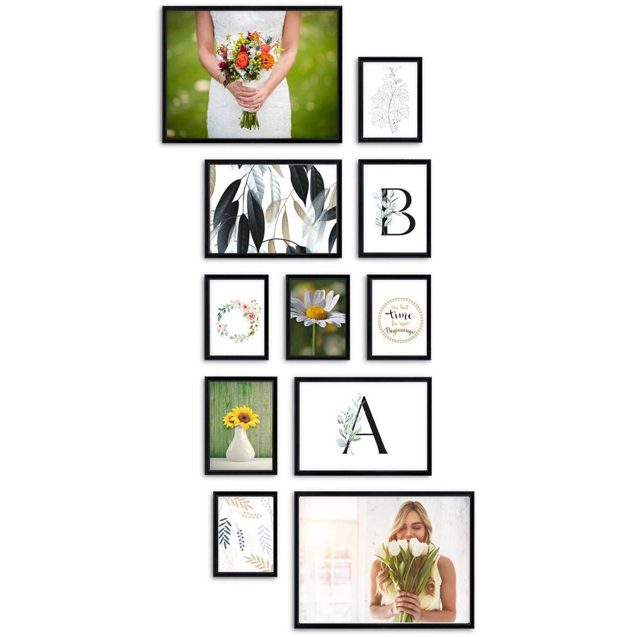 Galeria ścienna PRESTO 2 GF0005. Zestaw czarnych ramek na ścianę