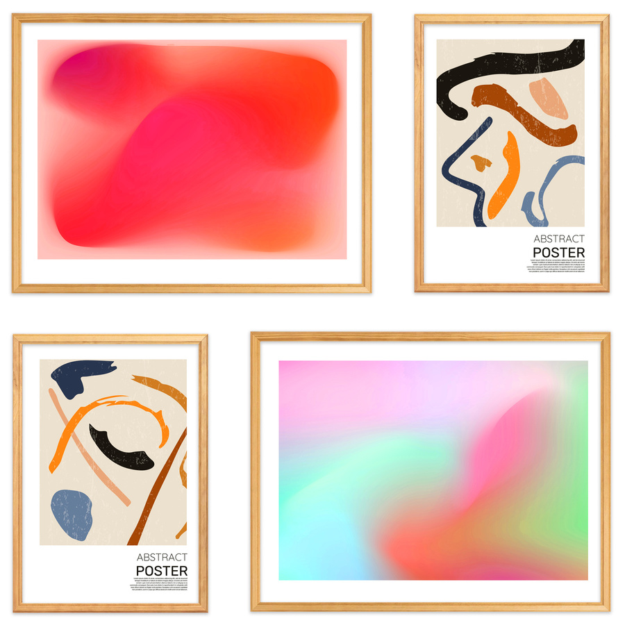 Galeria ścienna PRESTO 0 GF0003. Zestaw naturalnych ramek na ścianę